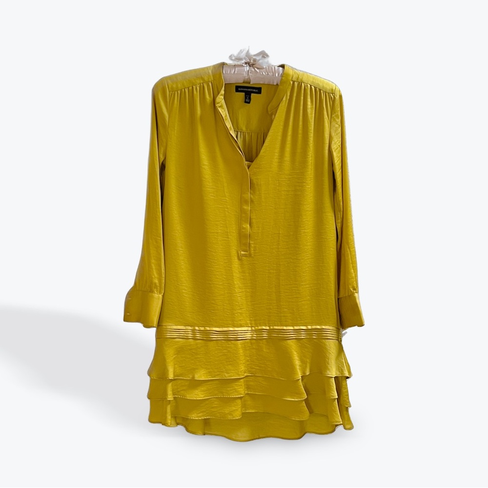 Silk cocktail dress - gold green